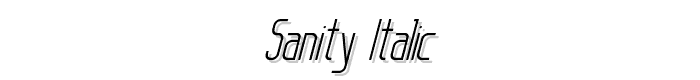 Sanity Italic font